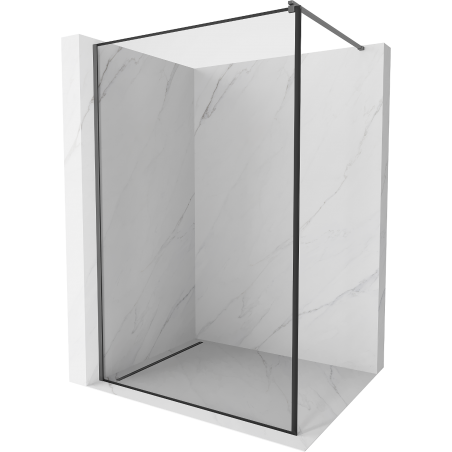 Mexen Kioto sprchová stěna Walk-in 110 x 200 cm, černý rámeček 8 mm, gun metal - 800-110-101-95-70
