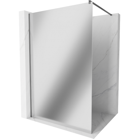 Mexen Kioto sprchová stěna Walk-in 100 x 200 cm, zrcadlo 8 mm, gun metal - 800-100-101-95-50