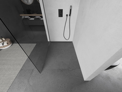 Mexen Kioto L sprchová stěna Walk-in 95 x 200 cm, transparentní, tmavý kov - 800-095-103-95-00