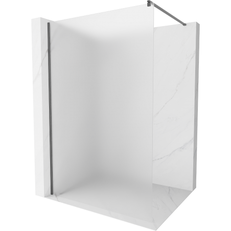 Mexen Kioto sprchová stěna Walk-in 90 x 200 cm, mat 8 mm, gun gray kartáčovaný - 800-090-101-66-30