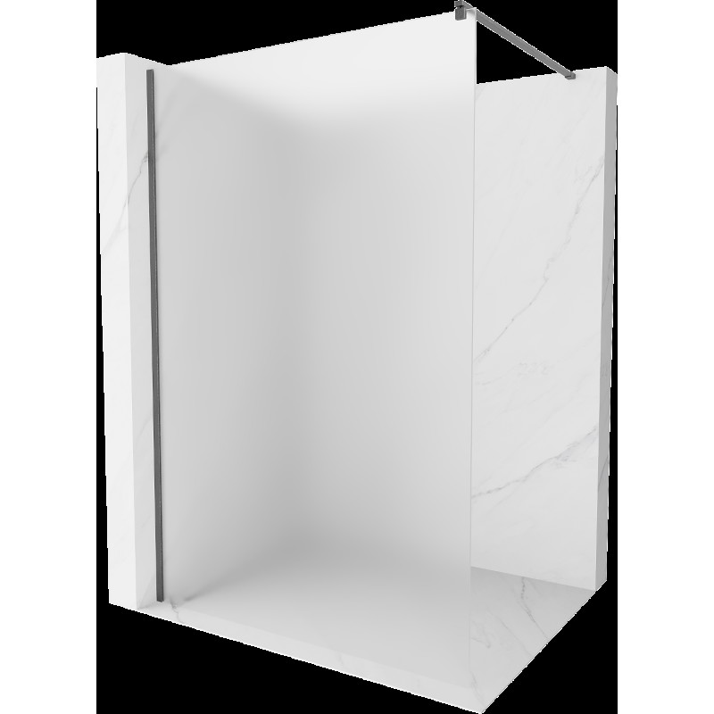 Mexen Kioto sprchová stěna Walk-in 100 x 200 cm, matné sklo 8 mm, kartáčovaný gun gray - 800-100-101-66-30