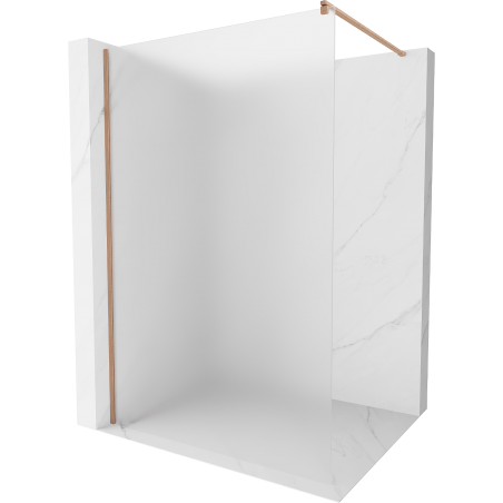 Mexen Kioto sprchová stěna Walk-in 70 x 200 cm, matné sklo 8 mm, kartáčovaná měď - 800-070-101-65-30