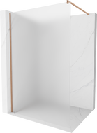 Mexen Kioto sprchová stěna Walk-in 70 x 200 cm, matné sklo 8 mm, kartáčovaná měď - 800-070-101-65-30