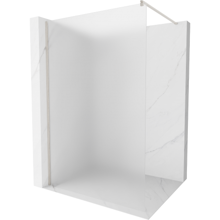 Mexen Kioto sprchová stěna Walk-in 100 x 200 cm, matné sklo 8 mm, kartáčovaný nikl - 800-100-101-97-30