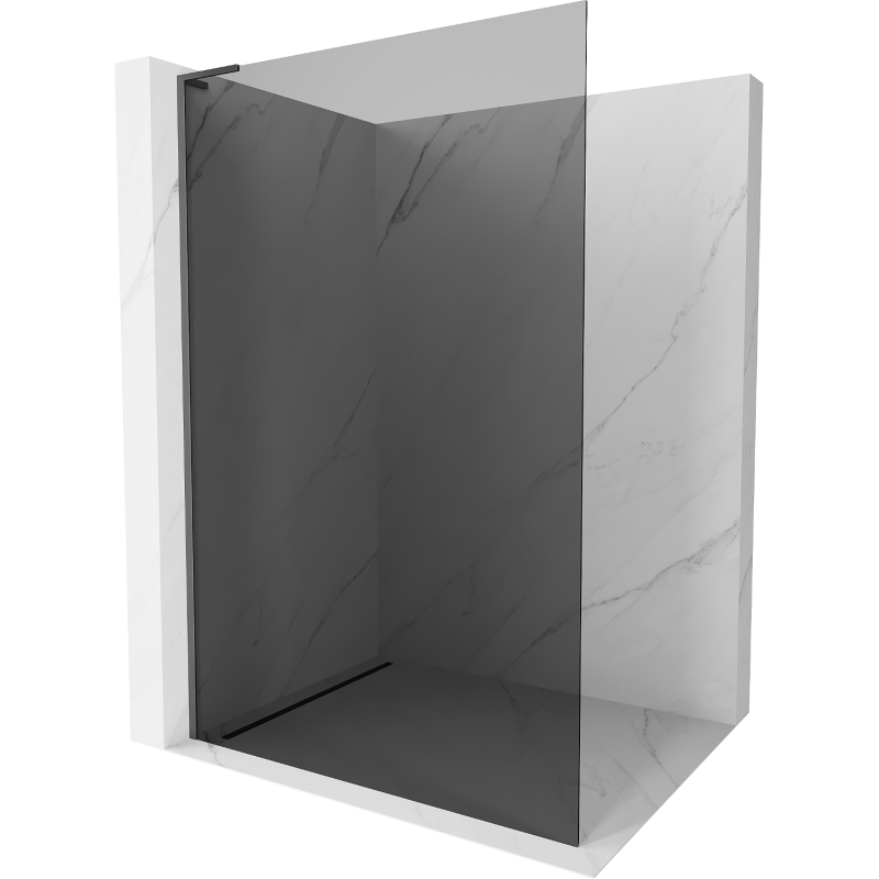 Mexen Kioto L sprchová stěna Walk-in 120 x 200 cm, grafit, gun metal - 800-120-103-95-40