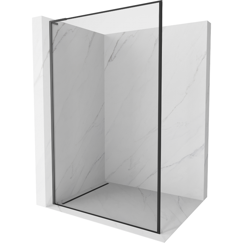 Mexen Kioto L sprchová stěna Walk-in 70 x 200 cm, černý rám, gun metal - 800-070-103-95-70