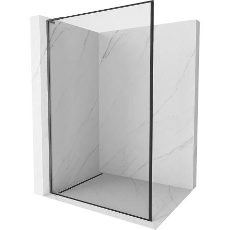 Mexen Kioto L sprchová zástěna Walk-in 110 x 200 cm, černý rám, gun metal - 800-110-103-95-70