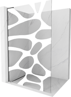 Mexen Kioto L sprchová stěna Walk-in 70 x 200 cm, bílá vlna, gun metal - 800-070-103-95-97