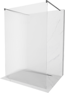 Mexen Kioto volně stojící sprchová stěna 100 x 200 cm, pruhy 8 mm, kartáčovaná zbraňová šedá - 800-100-002-66-09