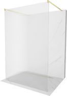 Mexen Kioto volně stojící sprchová stěna 110 x 200 cm, pruhy 8 mm, zlatý kartáčovaný - 800-110-002-55-09