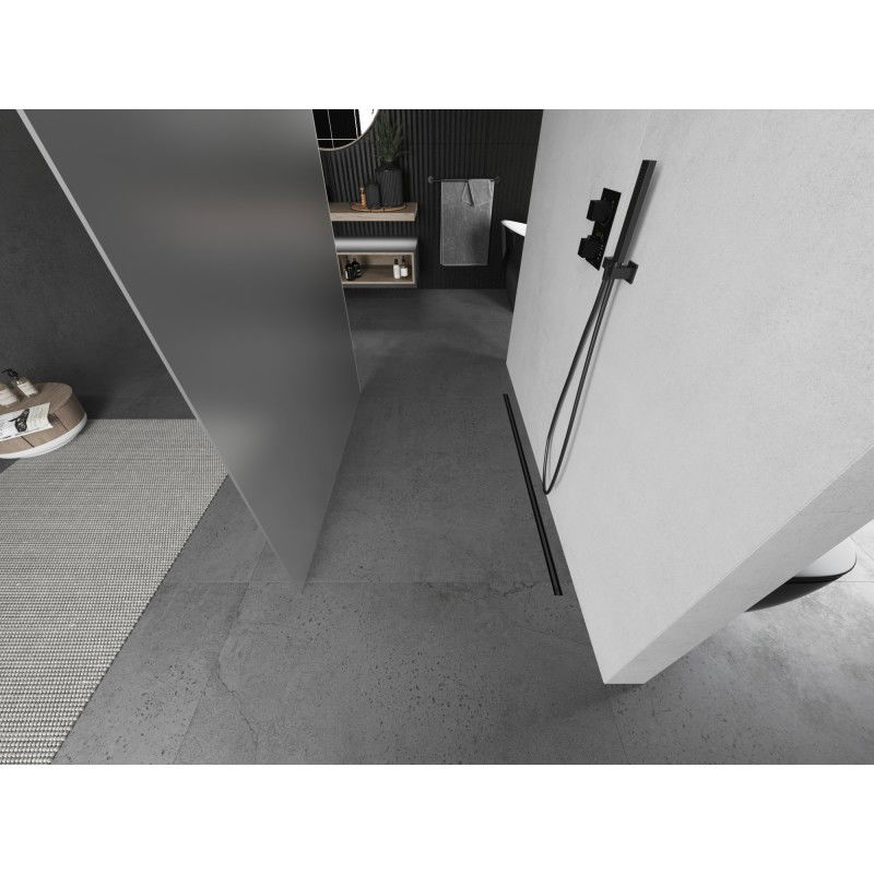 Mexen Kioto samostatná sprchová stěna 120 x 200 cm, matné sklo 8 mm, gun metal - 800-120-002-95-30