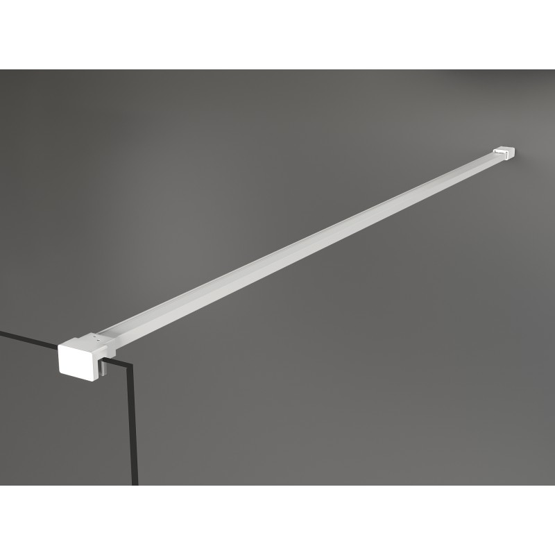 Mexen Kioto sprchová stěna Walk-in 140 x 200 cm, transparentní 8 mm, bílá - 800-140-101-20-00