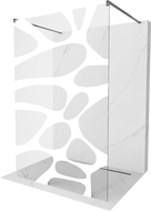 Mexen Kioto volně stojící sprchová stěna 130 x 200 cm, bílá vlna 8 mm, gun metal - 800-130-002-95-97