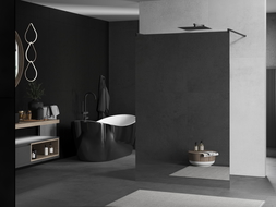 Mexen Kioto samostatně stojící sprchová stěna 140 x 200 cm, zrcadlo 8 mm, gun metal - 800-140-002-95-50