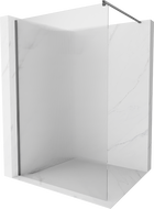 Mexen Kioto sprchová stěna Walk-in 100 x 200 cm, proužky 8 mm, gun metal - 800-100-101-95-09