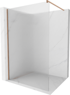 Mexen Kioto sprchová stěna Walk-in 80 x 200 cm, pruhy 8 mm, kartáčovaná měď - 800-080-101-65-09