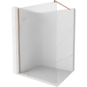 Mexen Kioto sprchová stěna Walk-in 100 x 200 cm, proužky 8 mm, kartáčovaná měď - 800-100-101-65-09
