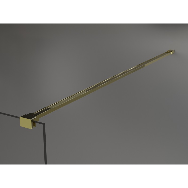 Mexen Kioto sprchová stěna Walk-in 150 x 200 cm, transparentní 8 mm, zlatá - 800-150-101-50-00