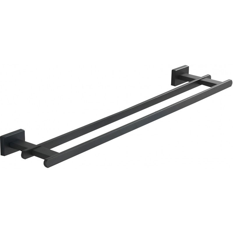 Mexen Arno dvojitý věšák na ručník, černý - 7020725-70