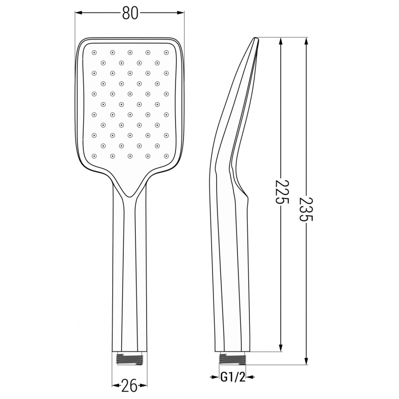 Mexen R-62 sprchová hlavice 1-funkční, růžové zlato - 79562-60