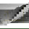 Mexen Kioto+ sprchová stěna s polici Walk-in 75 x 200 cm, transparentní, zlatá kartáčovaná - 800-075-121-55-00