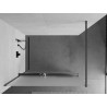 Mexen Kioto+ sprchová stěna s policí Walk-in 70 x 200 cm, matné sklo, kartáčovaná zbraňová šedá - 800-070-121-66-30