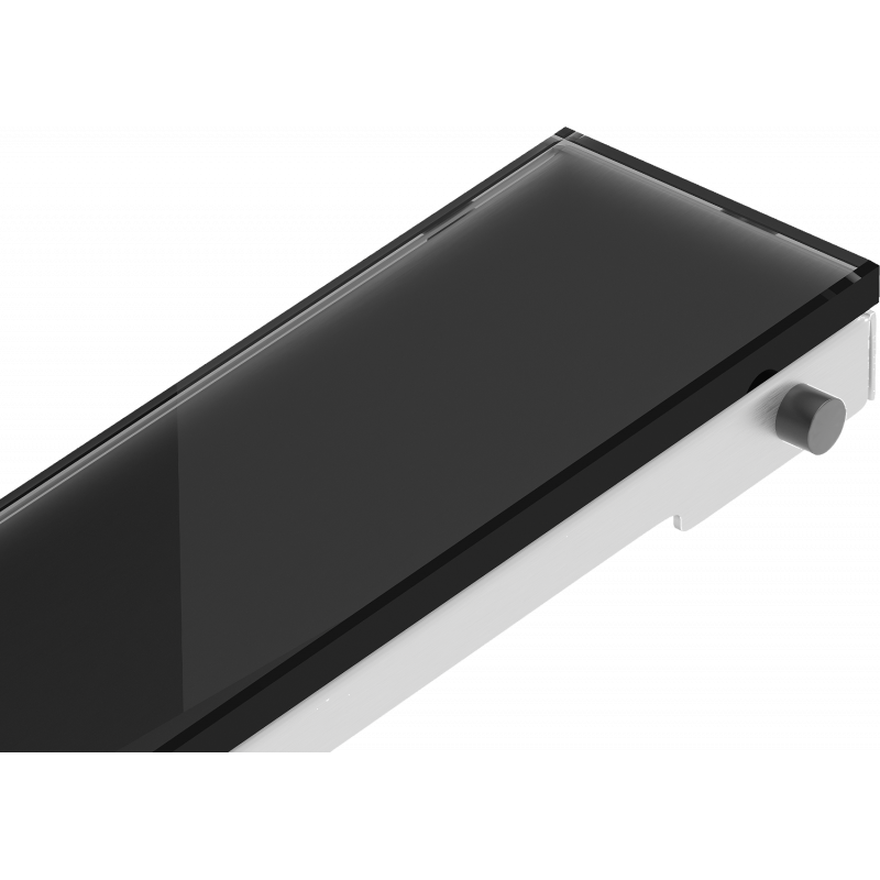 Mexen Flat MGB krytka pro liniový odtok 80 cm, černé sklo - 1026080