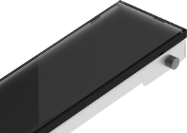 Mexen Flat MGB maskování pro lineární odtok 100 cm, černé sklo - 1026100