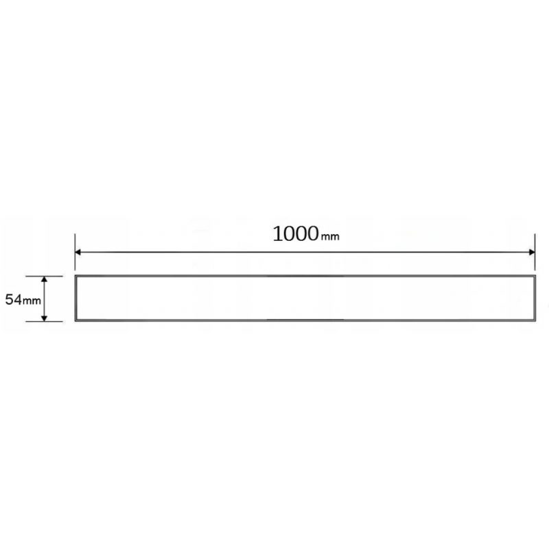 Mexen Flat MGB maskovna pro lineární odtok 100 cm, černé sklo - 1026100