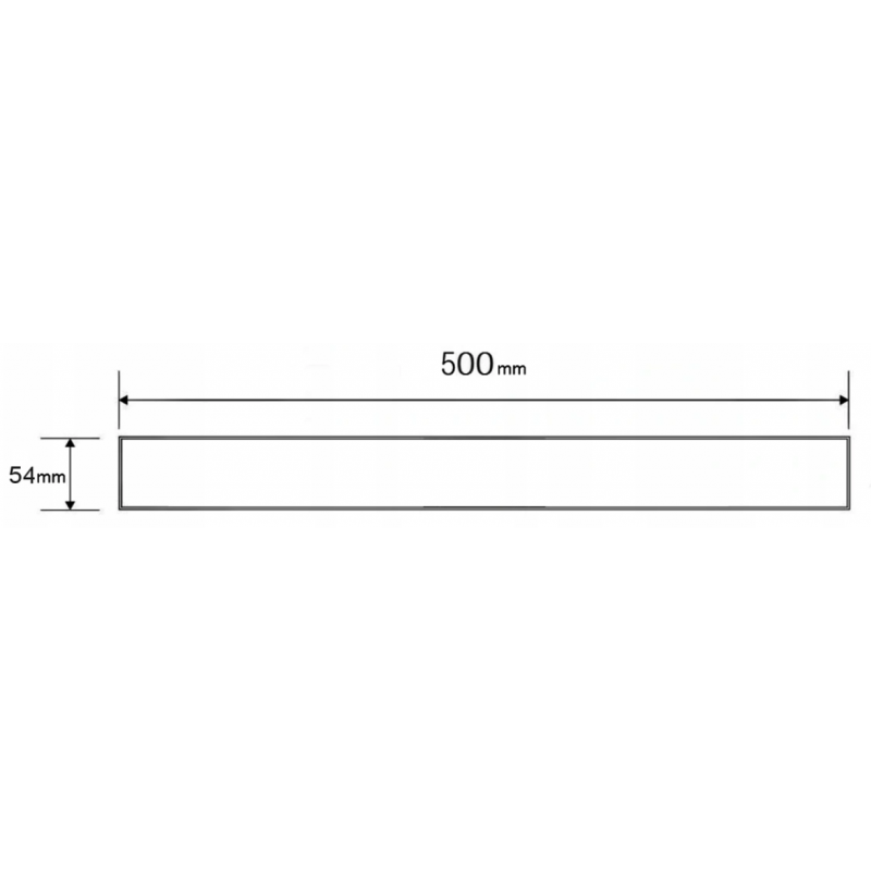 Mexen Flat MGW kryt maskování pro lineární odtok 50 cm, bílé sklo - 1027050