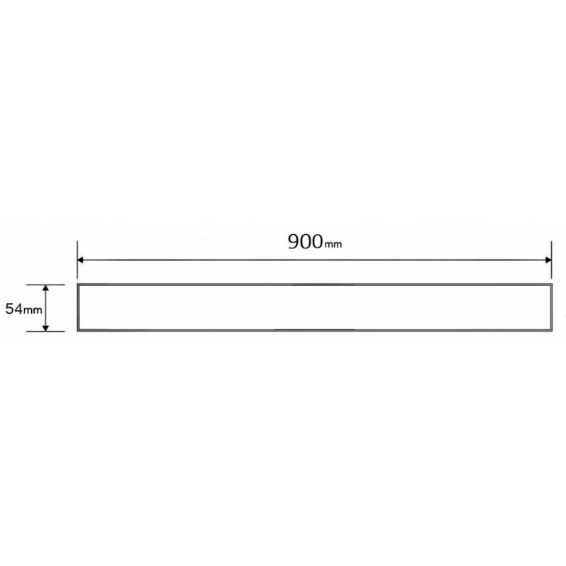 Mexen Flat MGW krycí lišta pro liniový odtok 90 cm, bílé sklo - 1027090