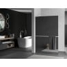 Mexen Kioto+ L sprchová stěna s poličkou Walk-in 120 x 200 cm, zrcadlo, bílá - 800-120-123-20-50