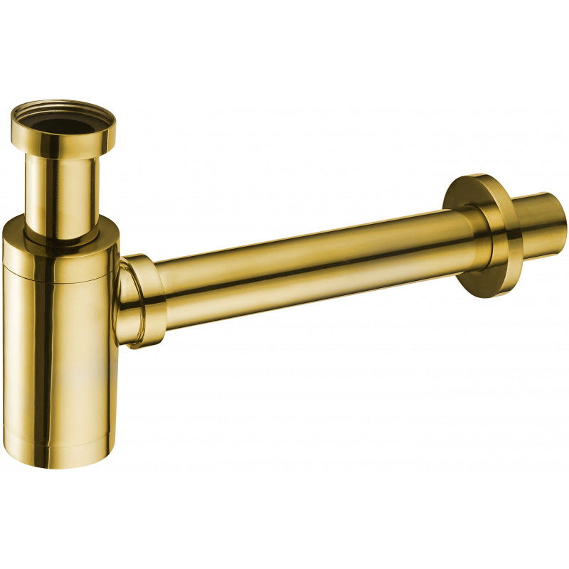 Mexen půlsifon umyvadlový kulatý, zlatý - 79950-50