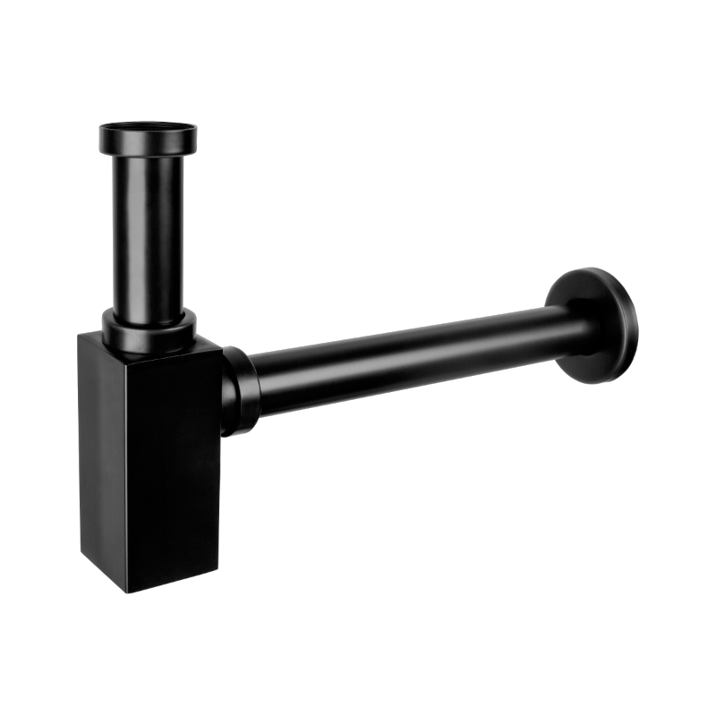 Mexen poloviční sifon umyvadlový hranatý, černý antický - 79960-79