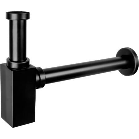 Mexen poloviční sifon umyvadlový hranatý, černý antický - 79960-79