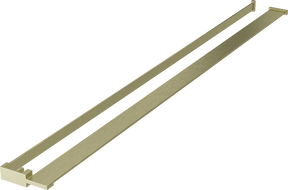 Mexen police ke sprchové stěně s relingem na ručníky, zlatá kartáčovaná - 800-02-55