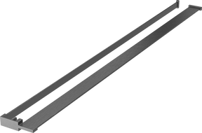 Mexen polička ke sprchové stěně s relingem na ručníky, kartáčovaná gun šedá - 800-02-66