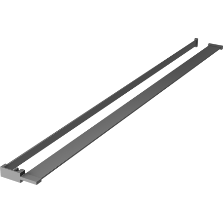 Mexen polička do sprchové stěny s relingem na ručníky, gun metal - 800-02-95