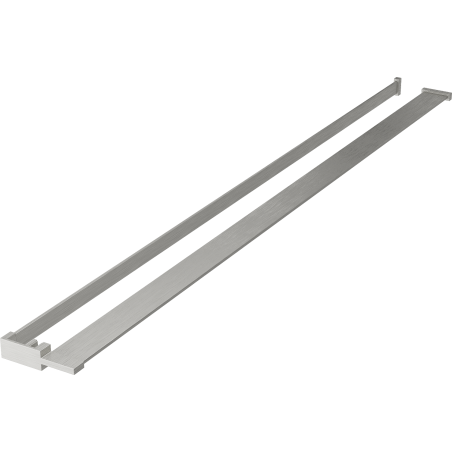 Mexen police na sprchovou stěnu s relingem na ručníky, kartáčovaný nikl - 800-02-97