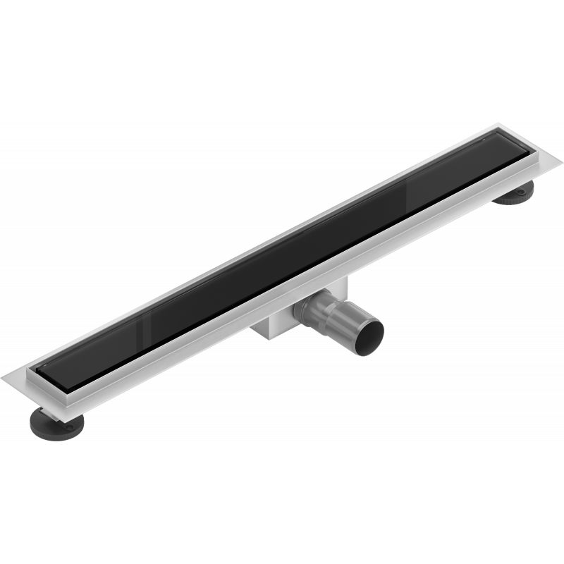 Mexen Flat MGB lineární odtok 60 cm, černé sklo - 1026060-15