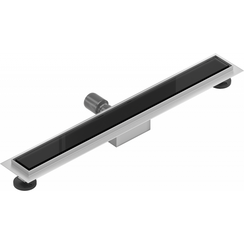 Mexen Flat MGB lineární odtok 60 cm, černé sklo - 1026060-15