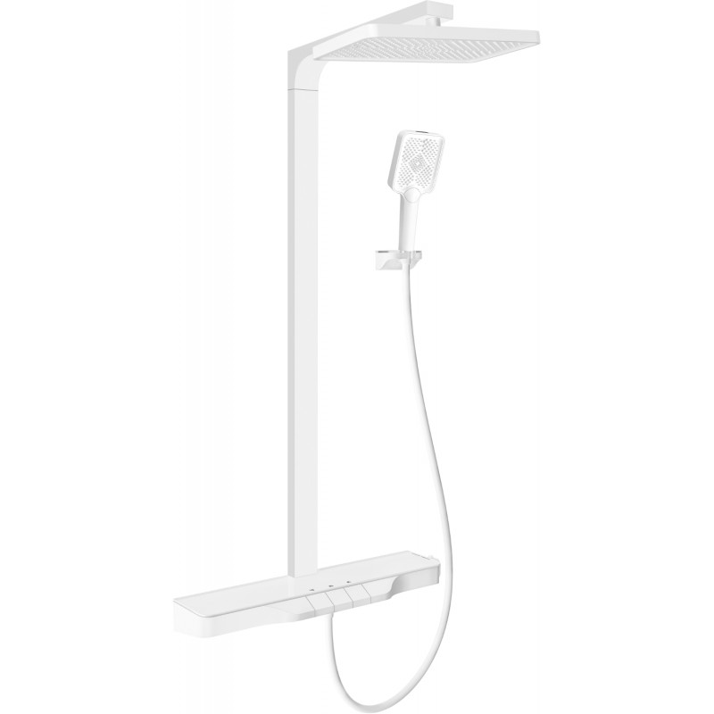 Mexen Zoom nástěnná sprchová sada s dešťovou sprchou a baterií, bílá - 78101-20