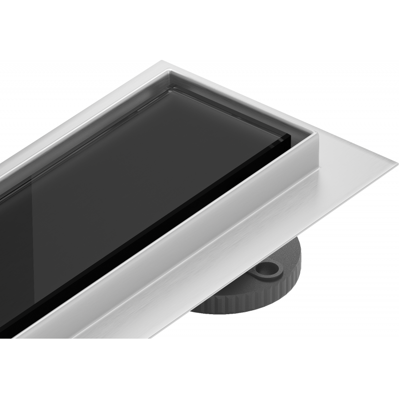 Mexen Flat MGB lineární odtok 80 cm, černé sklo - 1026080-15