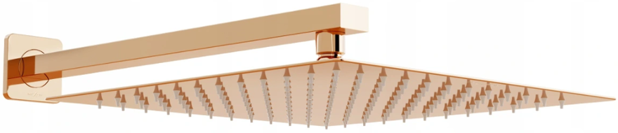 Mexen Slim hlavová sprcha 30 x 30 cm s ramenním sprchovým ramenem, růžové zlato - 79130112-60