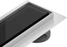 Mexen Flat MGB lineární odtok 90 cm, černé sklo - 1026090-15