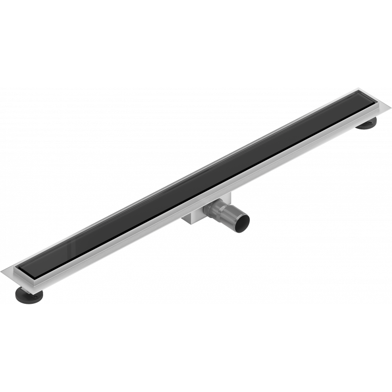 Mexen Flat MGB liniový odtok 100 cm, černé sklo - 1026100-15