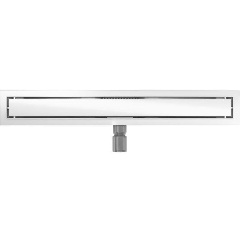 Mexen Flat MGW liniový odtok 60 cm, bílé sklo - 1027060-15