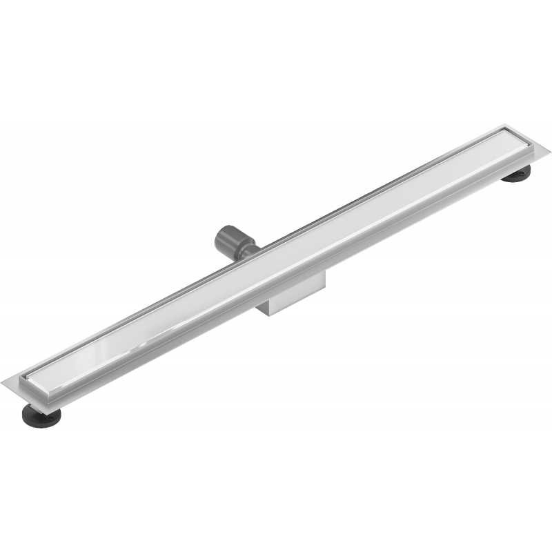 Mexen Flat MGW liniový odtok 90 cm, bílé sklo - 1027090-15