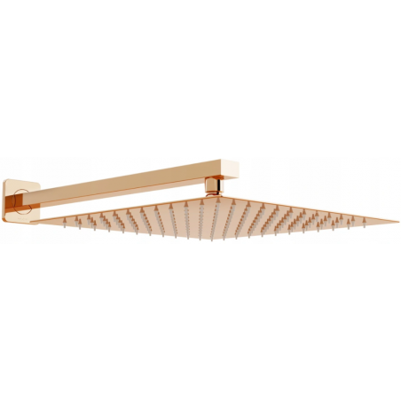 Mexen Slim dešťová sprcha 25 x 25 cm s ramínkem sprchy, růžové zlato - 79125112-60