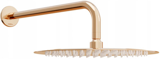 Mexen Slim dešťová hlavice 25 cm s ramenem sprchy, růžové zlato - 79225211-60